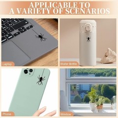 Spider Vanity Mirror Decal Sticker, 3PCS Waterproof Rearview Mirror Decor for Ca
