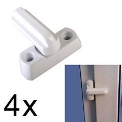 4X UPVC Window Door Safety Security Restrictor Sash Jammer Latch Lock White 2025