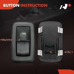Rear Driver Passenger Window Switch for Dodge Caravan 2013-2020 Chrysler 1S13000