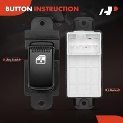 Power Window Switch Compatible with Kia Rio, Rio5, 2006 2007 2008 2009, Rear