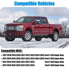 AUCERAMIC Chrome Plated Mirror Covers Caps Fit for Ford Super Duty 2017-2025 …