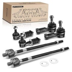 Set of 6, Front Sway Bar Link, Inner Outer Tie Rod End, Compatible with