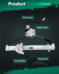 Driver Side Power Window Regulator With Motor Rear Left – Black/White