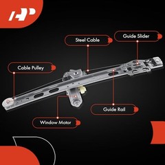 Electric Power Window Regulator with Motor Compatible with Rear Passenger