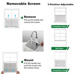 2 Pack 18×23 Shed Windows – Small Sliding Tempered Glass with Metal Mesh Screen