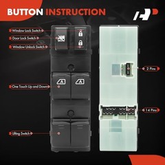 Front Left Driver Side Power Window Switch – Compatible with Infiniti EX35