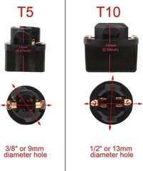 T10 194 168 Socket Base for Car Instrument Panel Dash Gauge Cluster Bulbs (10 Pa