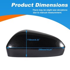 Car Carbon Fiber Rearview Mirror Cover Cap Housing Protective Cover Fit for F…