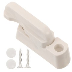 1 Set Reusable Door Padlock Safety Hasp Latch White Metal Lock