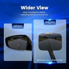 Black Hood Mirror for Freightliner Cascadia 2008-2017, Driver/ Left Side