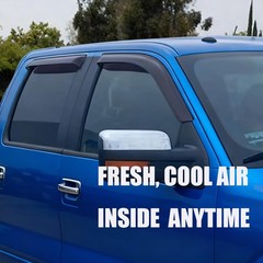 Window Visors Rain Guards for 2009-2014 Ford F-150 SuperCrew/Crew Cab | Windo…