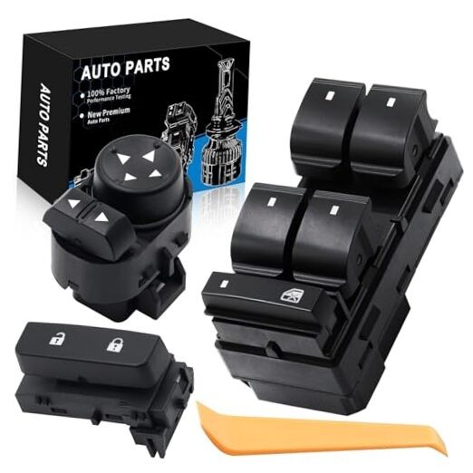 Power Window Control Switch Button Front Driver Side Door Lock Switch & Mirror