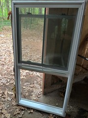 14 house windows for sale measures 56 x 30 Vinyl built in screen