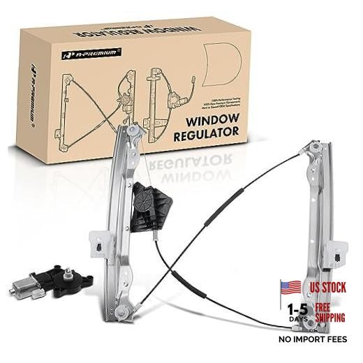 Front Left Power Window Regulator with 2-Blade Motor Front Driver (LH)