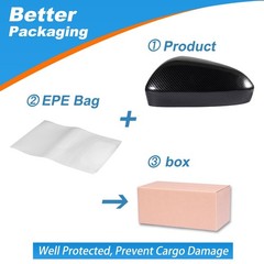 Car Carbon Fiber Rearview Mirror Cover Cap Housing Protective Cover Fit for F…
