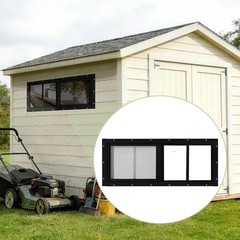 2 Pack Shed Windows, 10″X18″ Sliding Windows, Transom Window W/ Tempered Glass