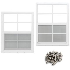 NeatiEase 2 Pack Shed Window 24×36 Inch Flush Mount Tempered