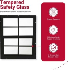 Shed Windows 18X23 (1-Pack) | Sliding Windows with Tempered Glass & Screens | Fl