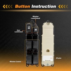 Front Left Driver Side Power Window Switch for Lexus RX330 2005-2006 for Lexus