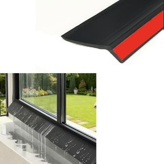 Home Window Water Blocking Bar Sliding Rain Weatherstrip Seal EPDM Rubber