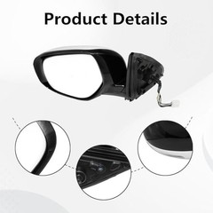 Left Driver Side Mirror Replacement Power Heated with Signal 9 Pins Fit for