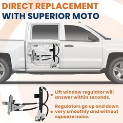 748-229 Power Window Regulator w/Motor Compatible for 2002 Rear Passenger Side
