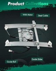 Driver Side Power Window Regulator With Motor Front Left Black/White