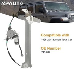 Power Window Regulator with Motor Replacement for Lincoln Front Passenger S