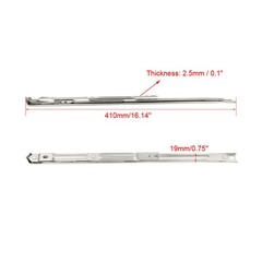 16-” Hanging/Casement Window Hinge, 202 Stainless Steel