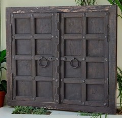 Antique Wooden Large Size Wall Décor Window Panel Frame Original Old Fine Craft