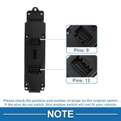 Power Window Switch No. GS1E66350 9+12pin Front Left Driver Side Window Control