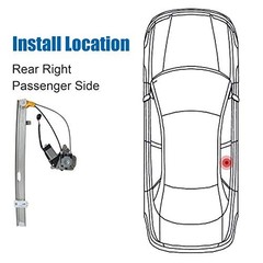 748-568 Rear Passenger Side Power Window Regulator with Motor Assembly