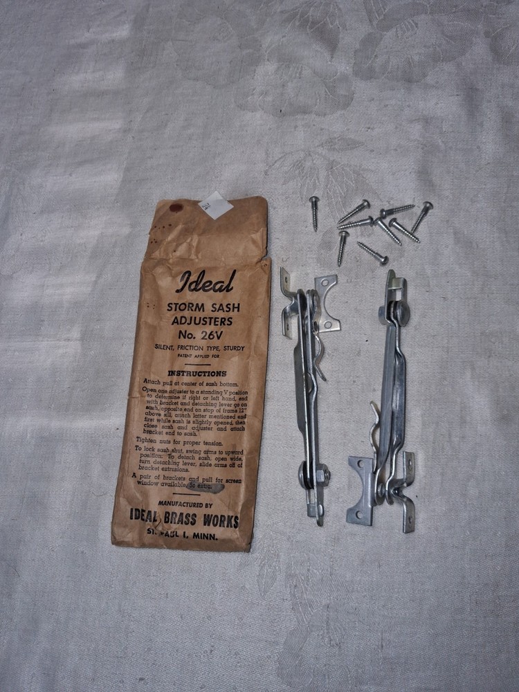 Vintage Ideal Storm Sash Adjusters No. 26V Friction Type USA
