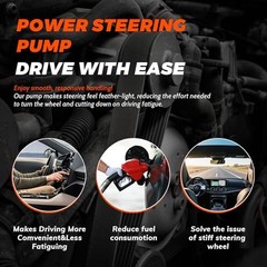 Power Steering Pump with Pulley & Reservoir Compatible with Dodge 21-4045R