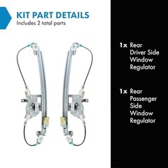 Rear Power Window Regulator Set Compatible with 1997-1999 Mercedes WRA50464