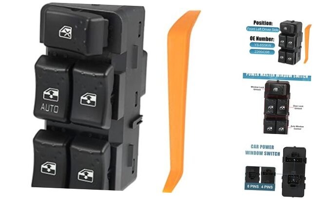Replacement Driver Master Power Window Switch for 03-07 Saturn Ion 22664398