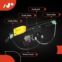 Electric Power Window Regulator with Motor Compatible with Rear Driver (LH)