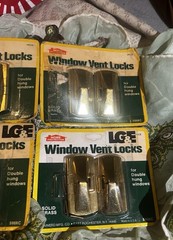 4 x 599XC LG&E Window Brass Vent Locks New in Packaging Home Protector