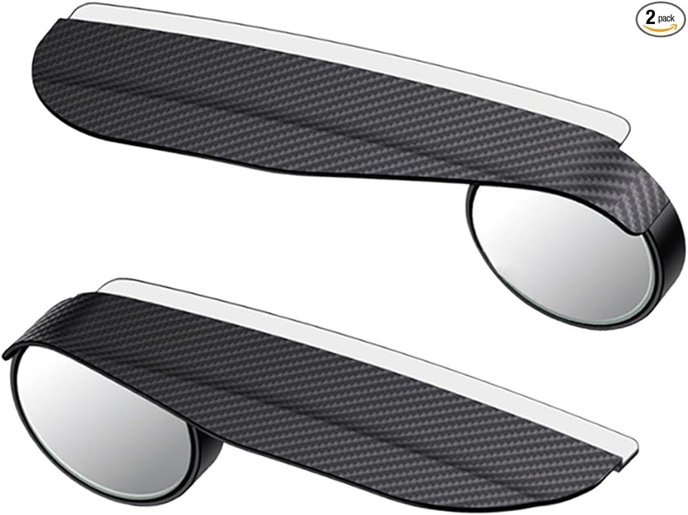 2PCS Car Blind Spot Mirrors, 2-in-1 Rain Eyebrow Reversing Side Rearview Mirror,
