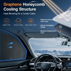 Honda Civic Side Window Sun Shade, OEM Laser-Cut Custom Fit Graphene Honeycom…