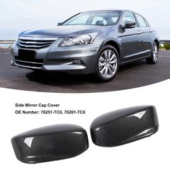 1 Pair Carben Fiber Style Side Mirror Cap Cover For European