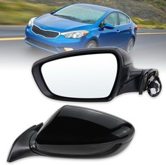 Left Driver side Mirror Compatible with 2014 2015 2016 Kia Forte L-5Pins Black
