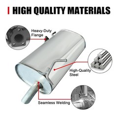 Rear Exhaust Muffler Compatible With 2014-2018 Mitsubishi Outlander 2.4L Muffler