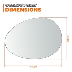 51162755629 Mirror Glass with Full Size Adhesive Driver Side View Left LH