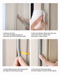 Weather Stripping Door Seal Strip, EPDM Foam Self-Adhesive Door Sweep Tape