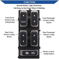 Front Left Driver Side Power Master Window Switch Compatible with Lincoln