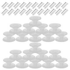 1 Set Window Blinds Plastic Cord Winder, String Holder with Screws for Wall