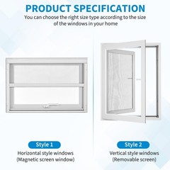 36″x24″ 5 mm Reinforced Glass Sliding Window 4 Gear Adjustment Roof Window