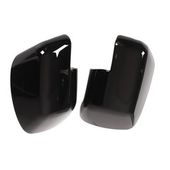 1 Pair Glossy Black Door Rear View Mirror Cover Cap Improve Appearance For HJRA