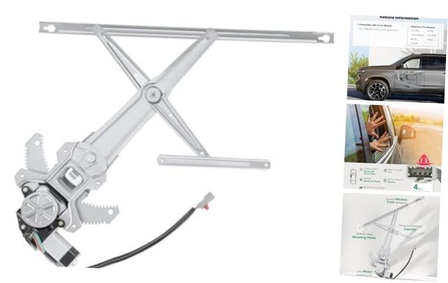 Power Window Regulator With 4-Pin Motor Assembly for Honda Front Driver Side